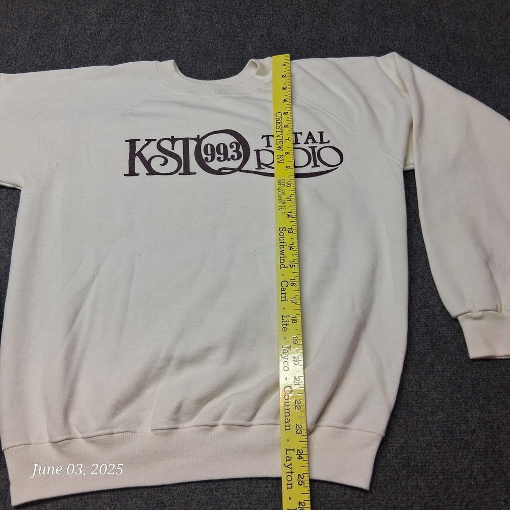 Vintage KST 99.3 Total Radio Sweatshirt Adult Size XXL Hanes Made in USA 90s - Picture 3 of 8